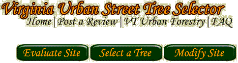 Virginia Urban Street Tree Selector